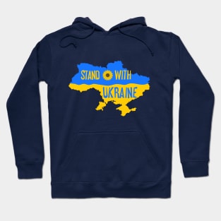 Ukraine map with flower at capital Hoodie